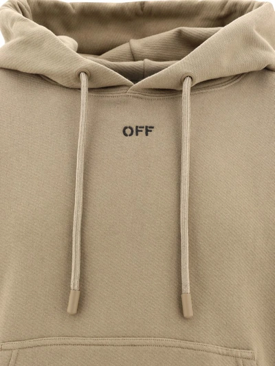 Shop Off-white "off Stitch" Hoodie In Beige