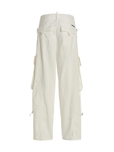 Shop Dsquared2 Cargo Pants In White