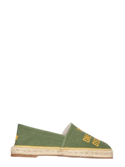 Shop Dsquared2 Organic Canvas Espadrille In Green