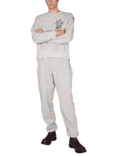 Shop Engineered Garments Wide Leg Jogging Trousers In Grey