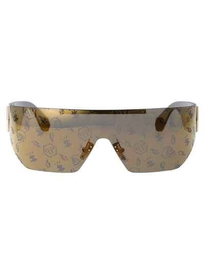 Shop Philipp Plein Sunglasses In 300l Rose Gold