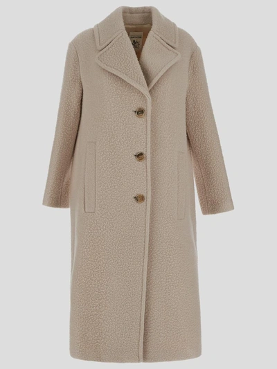 Shop Semicouture Coats In Amido