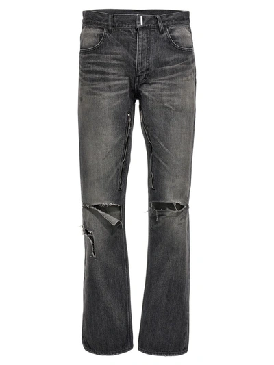 Shop Givenchy Straight Fit Jeans In Gray
