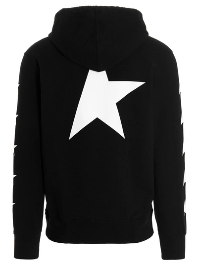 Shop Golden Goose 'alighiero' Hoodie In White/black