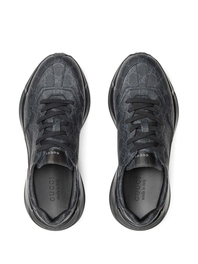 Shop Gucci Rython Sneakers In Black