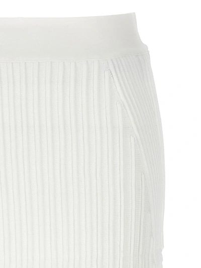 Shop Herve Leger Hervé Léger 'ottoman Low Rise Mini' Skirt In White