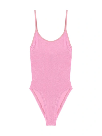 Shop Hunza G 'pamela' One-piece Swimsuit In Pink