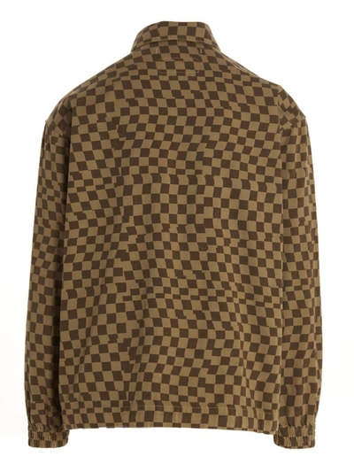 Incotex Red X Facetasm Check Print Overshirt In Beige