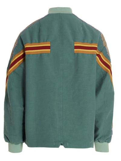 Incotex Red X Facetasm Contrasting-band Bomber Jacket In Blue