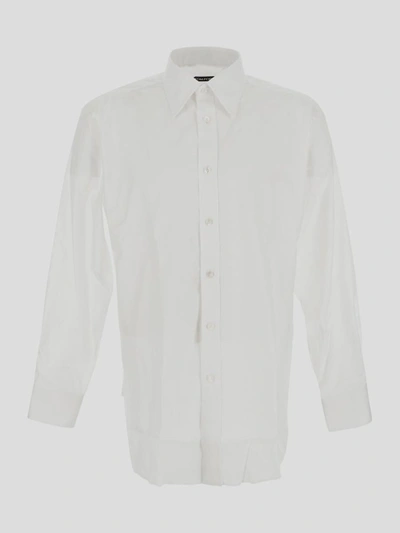 Shop Tom Ford Shirts In Opticalwhite