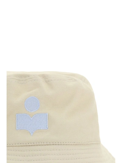 Shop Isabel Marant Hats E Hairbands In Ecru/light Bleu