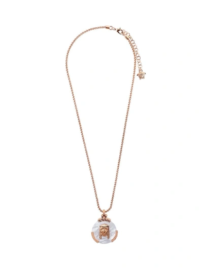 Shop Versace Necklace In Gold