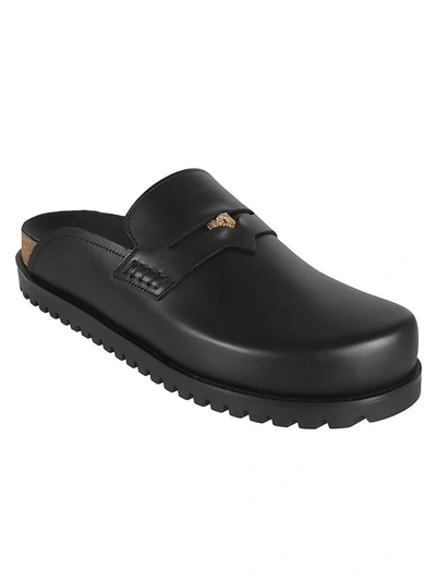 Shop Versace Sandals In 1b00v-black- Gold
