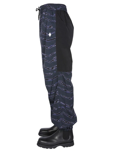 Marcelo Burlon County Of Milan Jogging Pants With Camou Print In Blue
