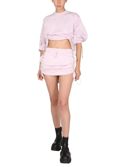 Shop Mcq By Alexander Mcqueen Mcq "drawcord" Skirt In Lilac