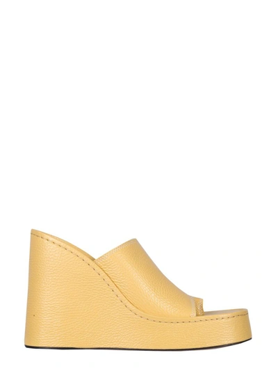 Shop Miista Thais Wedge Sandals In Yellow