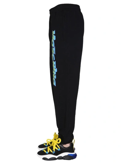 Shop Moschino "surf" Jogging Pants In Black