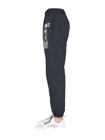 Shop Moschino Nylon Jogging Pants In Black