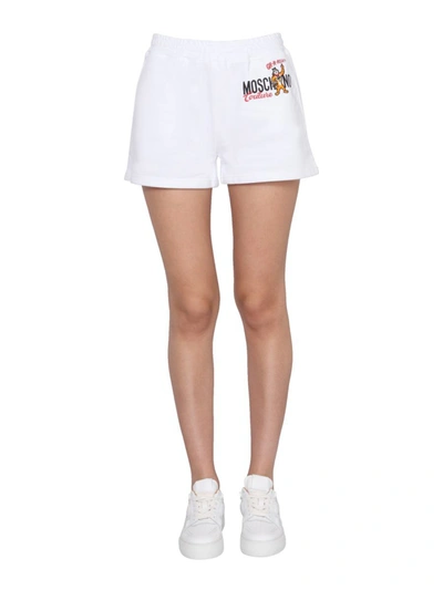 Shop Moschino X Kellogg's Shorts In White