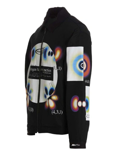 Msftsrep Cootn Twill Hydrogen Wave Jacket With Gradient Print In Black