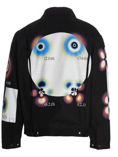 Msftsrep Cootn Twill Hydrogen Wave Jacket With Gradient Print In Black