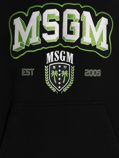 Shop Msgm 'college' Hoodie In Black