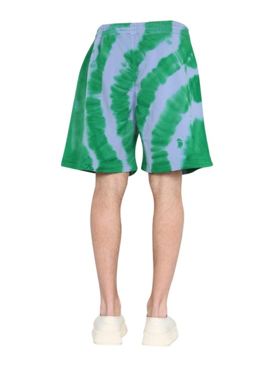 Shop Msgm Sweat Shorts In Green