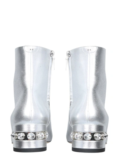 Nicholas Kirkwood 55jj Crystal Boots In Silver