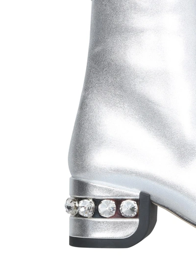 Shop Nicholas Kirkwood 55jj Crystal Boots In Silver