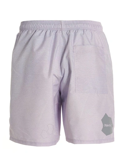 Shop Objects Iv Life Printed Beach Shorts In Purple