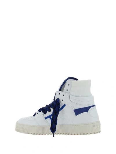 Shop Off-white Sneakers In White Navy Blue
