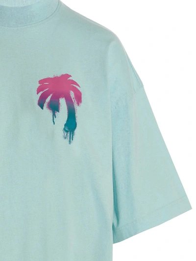 Shop Palm Angels 'i Love Pa' T-shirt In Blue