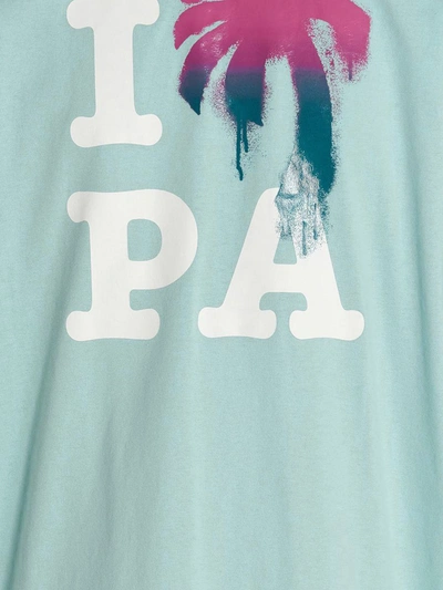 Shop Palm Angels 'i Love Pa' T-shirt In Blue