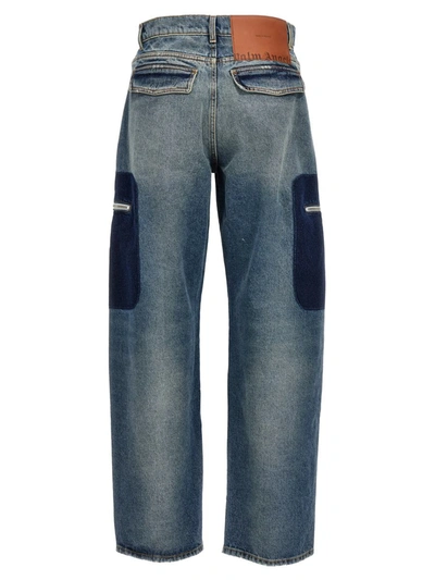 Shop Palm Angels Reserve Dye Carrot Jeans In Blue