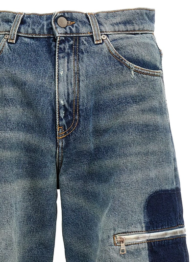 Shop Palm Angels Reserve Dye Carrot Jeans In Blue