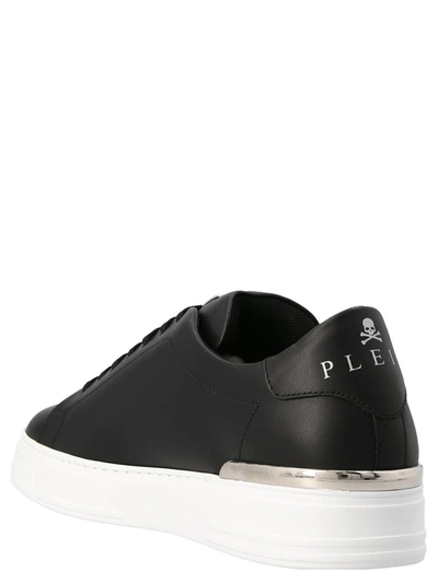 Shop Philipp Plein 'hexagon' Sneakers In White/black