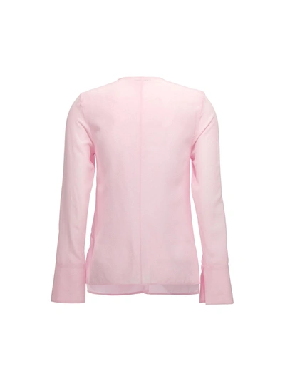 Shop Victoria Beckham Ruffles Bloat Shirt, Blouse Pink