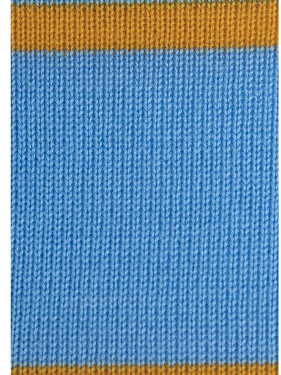 Pucci Cropped Knit Sweater Featuring Cut-out Detail In Blue