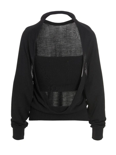 Ramael Cut Out Insert Top Sweater Sweaters And Cardigans Black In Black