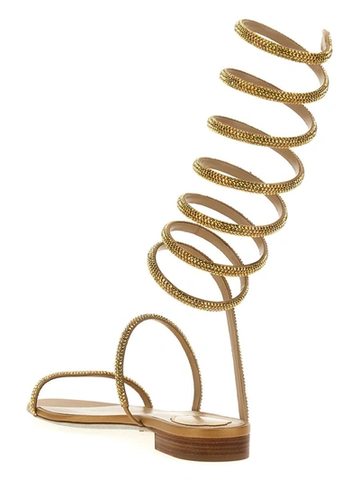 Shop René Caovilla 'supercleo' Sandals In Gold