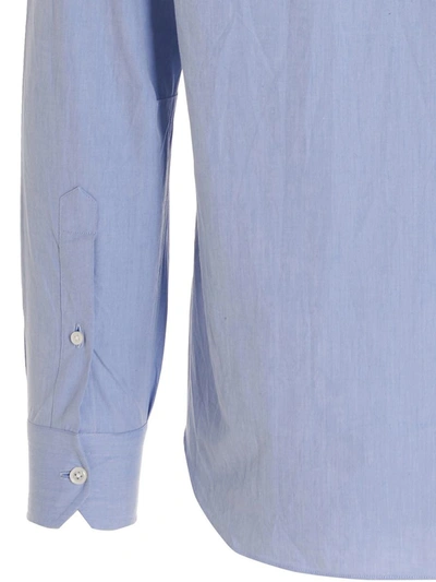 Shop Salvatore Piccolo Rounded Collar Shirt In Blue