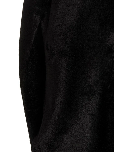 Sapio Double Damask High Collar Velvet Cape In Black
