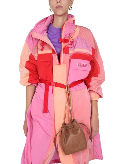 Stella Mccartney Maia Colorblock Utility Parka Jacket In Pink