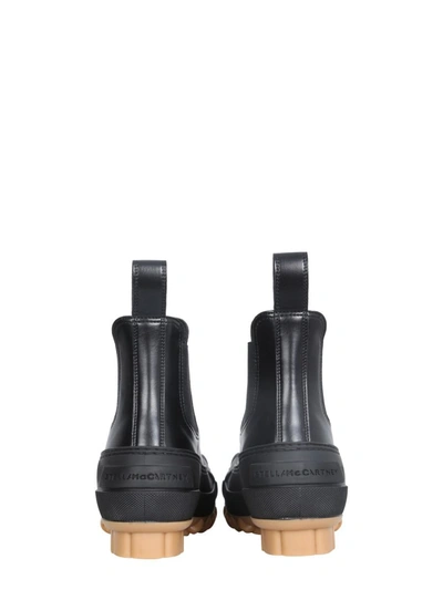 Stella Mccartney Faux Leather And Rubber Chelsea Boots In Black