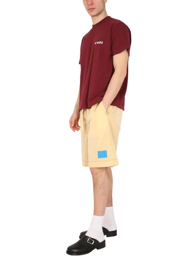 Sunnei Patch Shorts In Beige