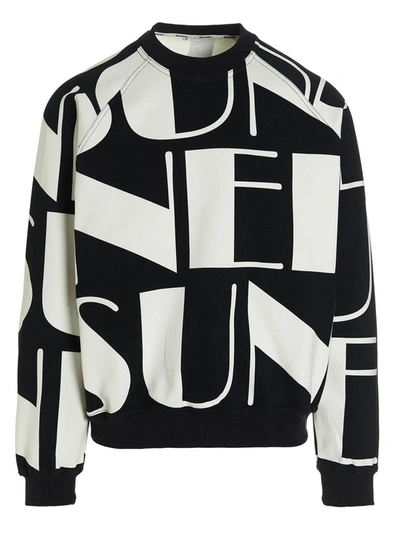 Shop Sunnei ‘big Logo' Sweatshirt In White/black
