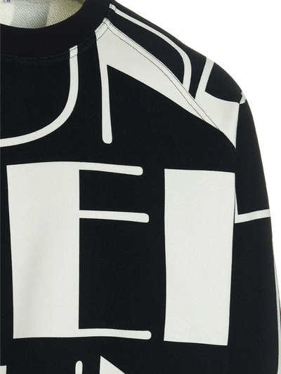 Sunnei Logo-print Long-sleeve Sweatshirt In White/black
