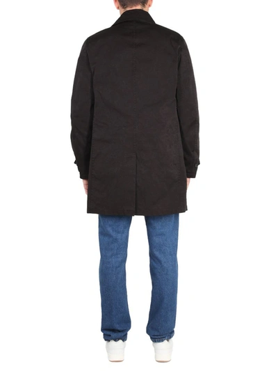 Ten C Men Single-breasted Trench Coat In Black