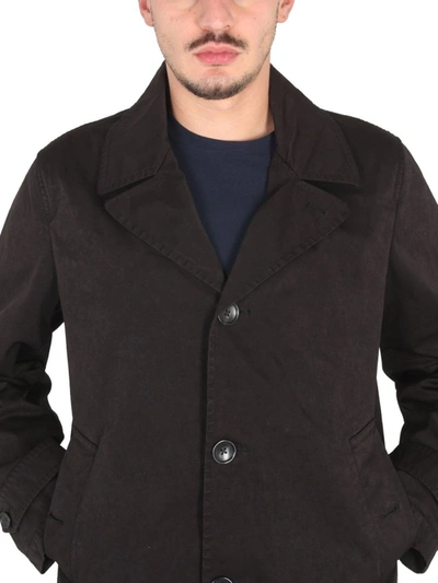 Shop Ten C Single-breasted Trench Coat In Black