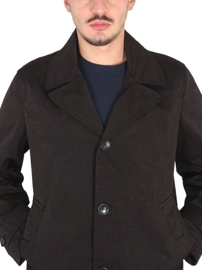 Ten C Men Single-breasted Trench Coat In Black
